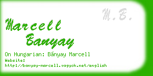 marcell banyay business card