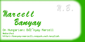 marcell banyay business card